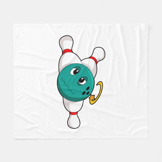 Bowling Bowling ball Bowling pin Fleece Deken (Voorkant (Horizontaal))