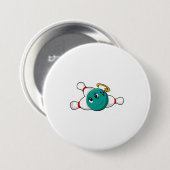 Bowling Bowling ball Bowling pin Ronde Button 7,6 Cm (Voorkant /achterkant)