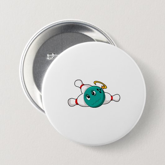 Bowling Bowling ball Bowling pin Ronde Button 7,6 Cm (Voorkant /achterkant)
