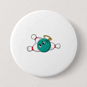 Bowling Bowling ball Bowling pin Ronde Button 7,6 Cm