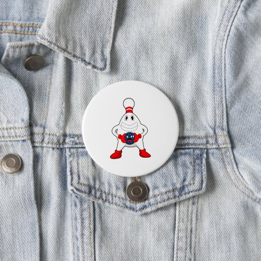 Bowling Bowling pin Bowling ball Ronde Button 7,6 Cm (In situ)
