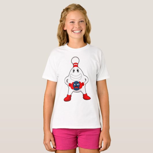 Bowling Bowling pin Bowling ball T-shirt (Voorkant volledig)