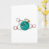 Bowling Bowlingbal Bowlingkegel Kaart (Gele Bloem)