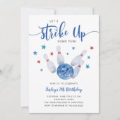 Bowling Boy Birthday Party | Sluiting van een deuk Kaart (Voorkant)