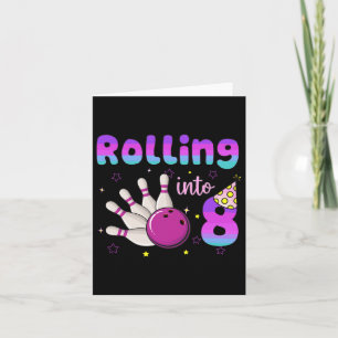 Bowling Boy Girl Verjaardag Rolling In 8 Grappige  Kaart