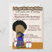 Bowling Boy Party Invite Kaart (Voorkant)