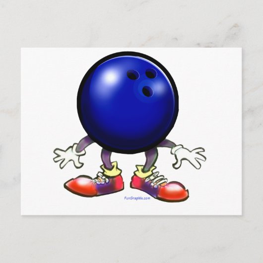 Bowling Briefkaart (Voorkant)