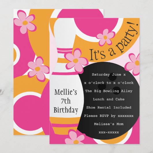 Bowling Brightly Kaart (Voorkant / Achterkant)