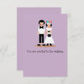 Bowling bruid en bruidegom kaart (Voorkant / Achterkant)