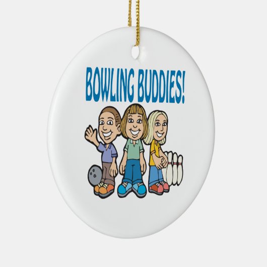 Bowling Buddies Keramisch Ornament (Rechts)