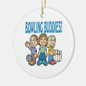Bowling Buddies Keramisch Ornament (Links)