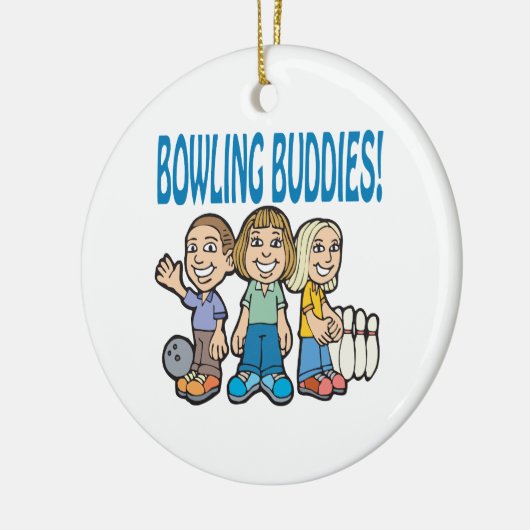 Bowling Buddies Keramisch Ornament (Links)