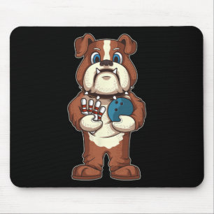 Bowling Bulldog Mascotte Hond Liefhebber Bowler Ca Muismat