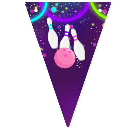 BOWLING BUNTING FLAGS Bowling Party Banner (Eerste vlag)