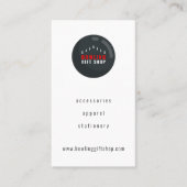 Bowling Business | Lijn Bowling Pins Gutter Foul Visitekaartje (Voorkant)