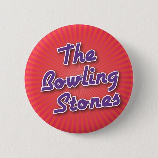 Bowling-Button: De Bowling Stones Ronde Button 5,7 Cm (Voorkant)