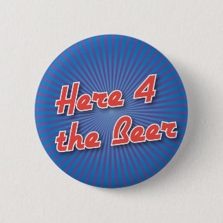 Bowling-Button: Hier 4 de Beer Ronde Button 5,7 Cm