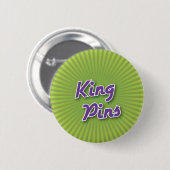 Bowling-Button: King Pins Ronde Button 5,7 Cm (Voorkant /achterkant)