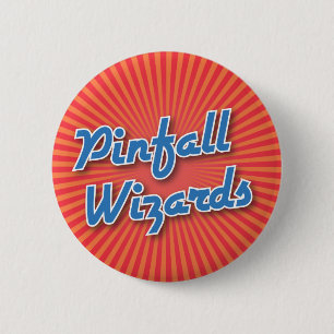 Bowling-Button: Pinfall Wizards Ronde Button 5,7 Cm