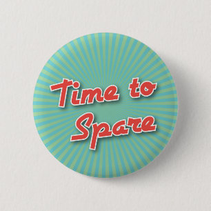 Bowling-Button: Tijd tot sparen Ronde Button 5,7 Cm