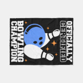 Bowling Byll Bowler Outfit Bowling Champion Fleece Deken (Voorkant (Horizontaal))