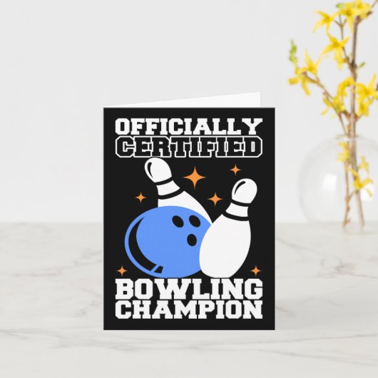 Bowling Byll Bowler Outfit Bowling Champion Kaart (Gele Bloem)