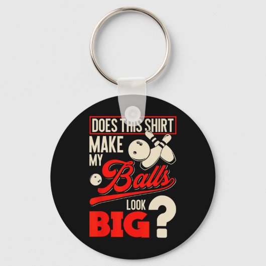 Bowling Bylls - Grappig Bowler Cadeau Sleutelhanger (Voorkant)