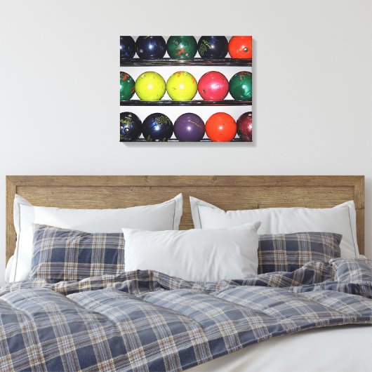 Bowling Canvas Print (Insitu (Slaapkamer))