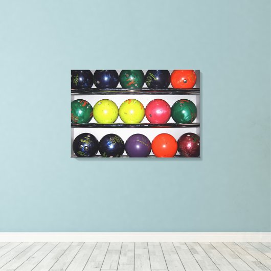 Bowling Canvas Print (Insitu (Houten vloer))