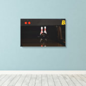 Bowling Canvas Print (Sepia) (Insitu (Houten vloer))