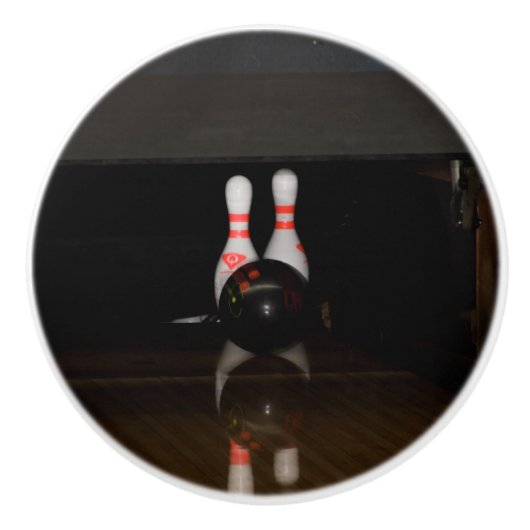 Bowling Ceramic Knob. Keramische Knop (Voorkant)