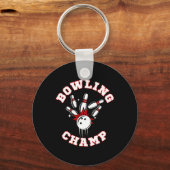 Bowling Champ Kampioen Sleutelhanger (Voorkant)