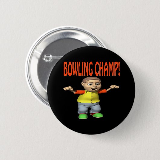Bowling Champ Ronde Button 5,7 Cm (Voorkant /achterkant)