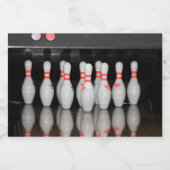 Bowling Champagn Label Sparkling Wijnetiket (Enkel label)