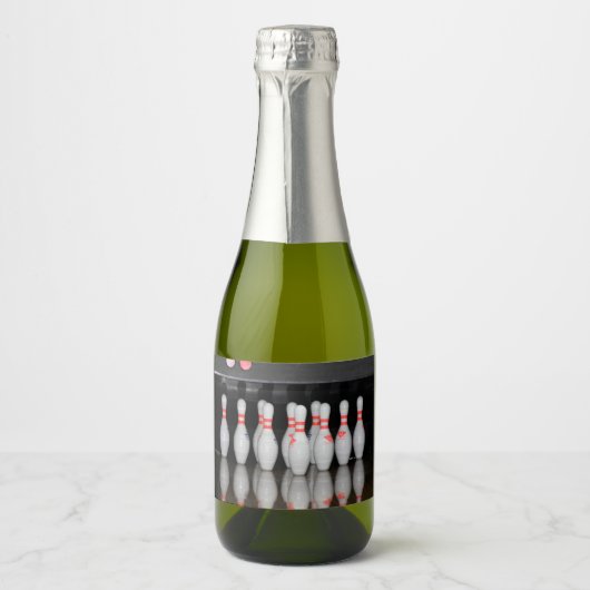 Bowling Champagn Label Sparkling Wijnetiket (Voorkant)