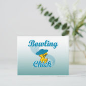 Bowling Chick #3 Briefkaart (Staand voorkant)