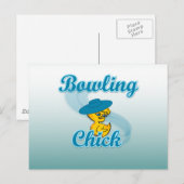 Bowling Chick #3 Briefkaart (Voorkant / Achterkant)