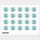Bowling Chick #3 Ronde Sticker (Vel)