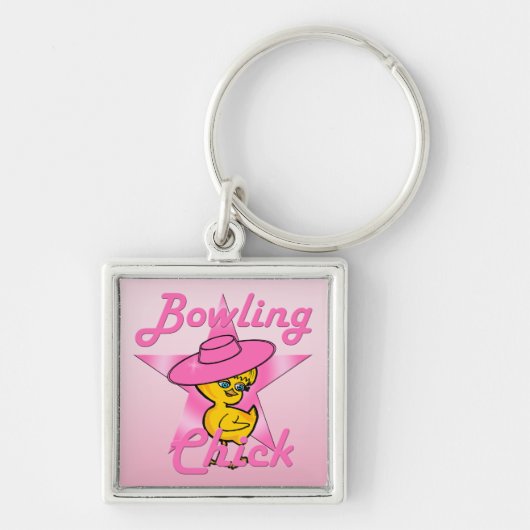 Bowling Chick #8 Sleutelhanger (Voorkant)