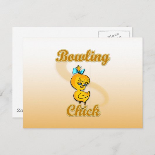 Bowling Chick Briefkaart (Voorkant / Achterkant)