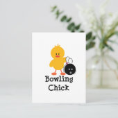 Bowling Chick Briefkaart (Staand voorkant)