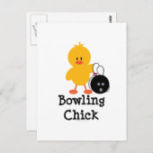 Bowling Chick Briefkaart (Voorkant / Achterkant)