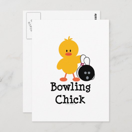 Bowling Chick Briefkaart (Voorkant / Achterkant)