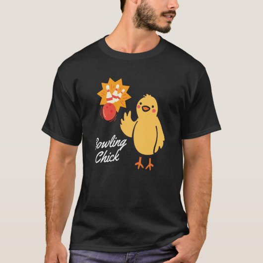 Bowling Chick Chicken Chick T-shirt (Voorkant)