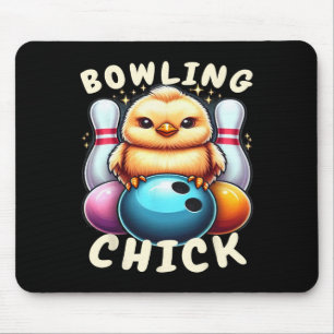 Bowling Chick-en Ten Pin Grappig Vrouwen Bowlen Muismat