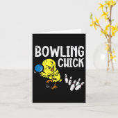 Bowling Chick Funny Bowler Vrouwen Meisjes Kinder  Kaart (Gele Bloem)