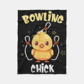 Bowling Chick Funny Chicken Athlete Bowler Men Wom Fleece Deken (Voorkant)