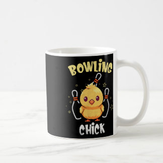 Bowling Chick Funny Chicken Athlete Bowler Men Wom Koffiemok