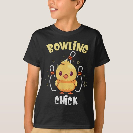 Bowling Chick Funny Chicken Athlete Bowler Men Wom T-shirt (Voorkant)