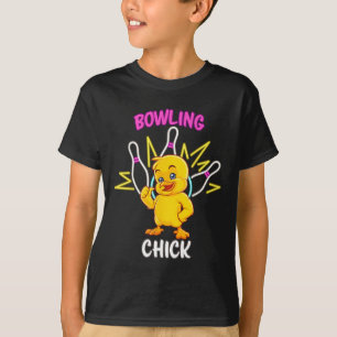 Bowling Chick Funny Chicken Sportatleet T-shirt